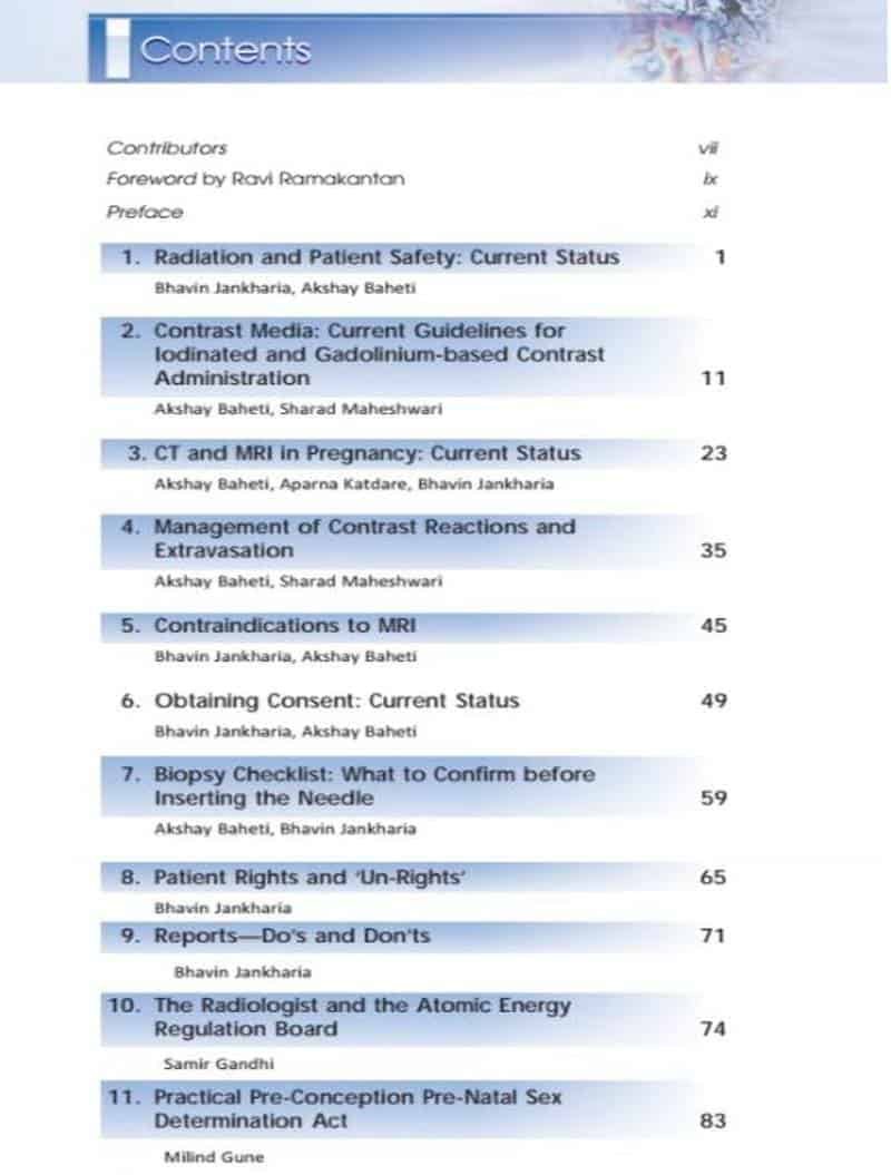 Known Unknowns Of Everyday Radiology Practice Table of contents