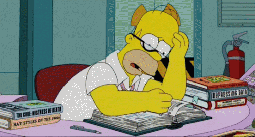 Homer Reading GIF